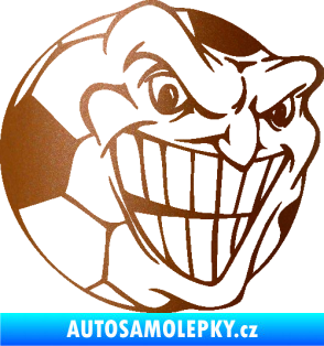 Samolepka Fotbalový míč 002 pravá měděná metalíza