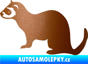 Samolepka Fretka 001 levá měděná metalíza