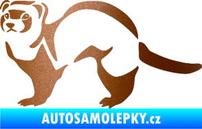 Samolepka Fretka 002 levá měděná metalíza