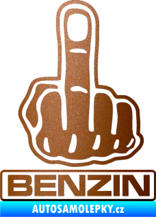 Samolepka Fuck off benzín měděná metalíza