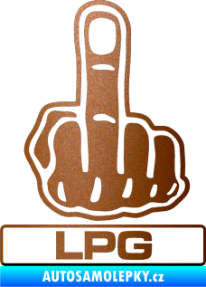 Samolepka Fuck off LPG měděná metalíza