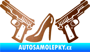 Samolepka Girl mafia 002 levá měděná metalíza