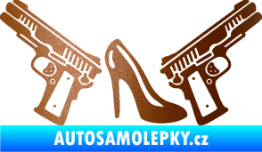 Samolepka Girl mafia 002 pravá měděná metalíza