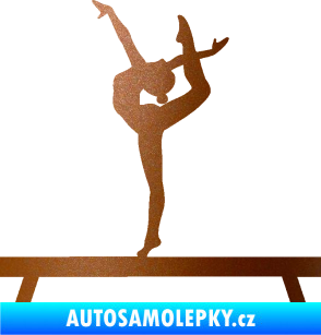 Samolepka Gymnastka 003 levá kladina měděná metalíza