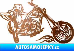 Samolepka Harley 001 pravá měděná metalíza