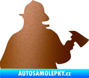 Samolepka Hasič 004 pravá měděná metalíza