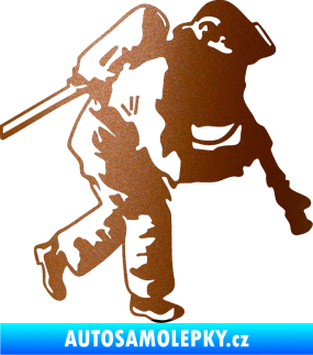 Samolepka Hasič 006 pravá měděná metalíza