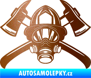 Samolepka Hasič 014 měděná metalíza