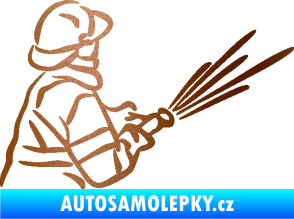 Samolepka Hasič 015 pravá měděná metalíza