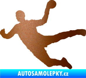 Samolepka Házená 002 levá měděná metalíza