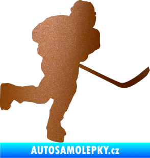 Samolepka Hokejista 017 pravá měděná metalíza