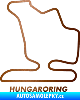 Samolepka Okruh Hungaroring měděná metalíza