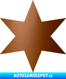 Samolepka Hvězda 002 měděná metalíza