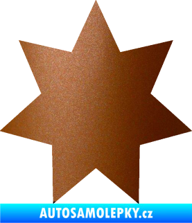 Samolepka Hvězda 003 měděná metalíza