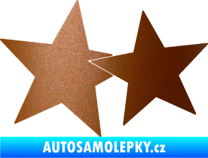 Samolepka Hvězdy 002 levá spojené měděná metalíza