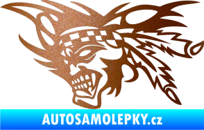 Samolepka Indián 001 levá měděná metalíza