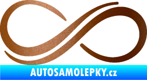 Samolepka Inifinity 001 levá měděná metalíza