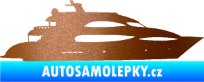 Samolepka Jachta 002 pravá měděná metalíza