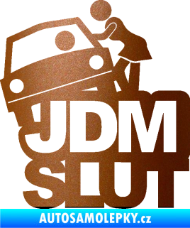 Samolepka JDM Slut 001 měděná metalíza