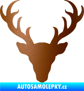 Samolepka Jelen trofej 003 měděná metalíza