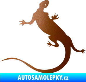 Samolepka Ještěrka 004 levá měděná metalíza