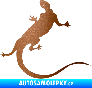 Samolepka Ještěrka 004 pravá měděná metalíza