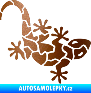 Samolepka Ještěrka 015 pravá měděná metalíza