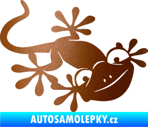 Samolepka Ještěrka 018 pravá kouká měděná metalíza