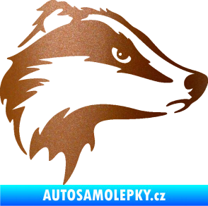 Samolepka Jezevec 002 pravá měděná metalíza