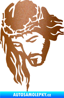 Samolepka Ježíš 003 levá měděná metalíza