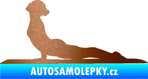 Samolepka Jóga 004 levá měděná metalíza