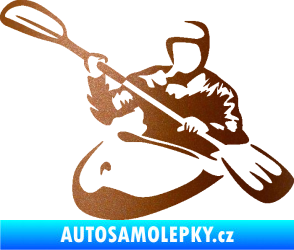 Samolepka Kajakář 004 levá měděná metalíza