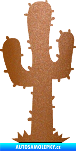 Samolepka Kaktus 001 levá měděná metalíza