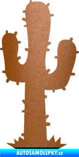 Samolepka Kaktus 001 pravá měděná metalíza