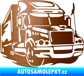 Samolepka Kamion 002 pravá nákladní auto měděná metalíza