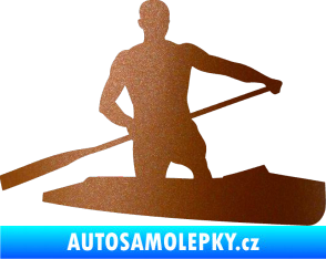 Samolepka Kanoista 002 pravá měděná metalíza