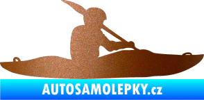 Samolepka Kanoista 003 pravá měděná metalíza