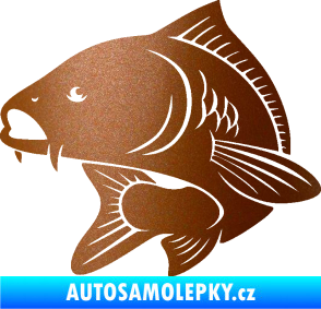 Samolepka Kapr 008 levá měděná metalíza