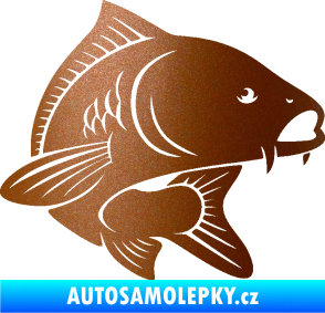 Samolepka Kapr 008 pravá měděná metalíza