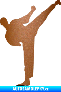 Samolepka Karate 001 pravá měděná metalíza