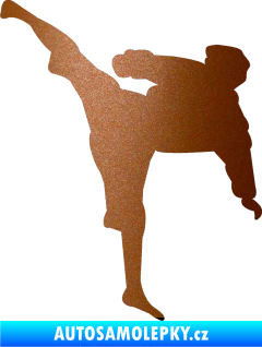 Samolepka Karate 009 levá měděná metalíza