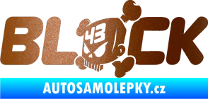 Samolepka Kenblock lebka s napisem měděná metalíza