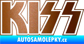 Samolepka KISS měděná metalíza