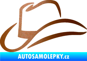 Samolepka Klobouk 002 levá měděná metalíza