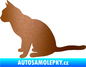 Samolepka Kočka 008 levá měděná metalíza