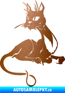 Samolepka Kočka 015 levá měděná metalíza