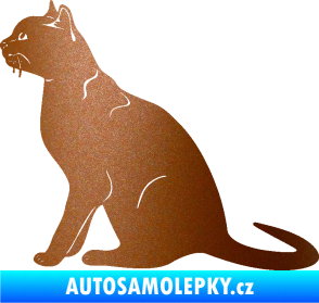 Samolepka Kočka 021 levá měděná metalíza