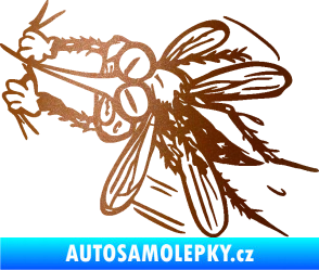 Samolepka Komár 002 levá měděná metalíza