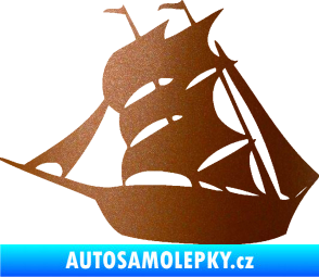 Samolepka Koráb 001 levá měděná metalíza