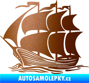 Samolepka Koráb 002 levá měděná metalíza